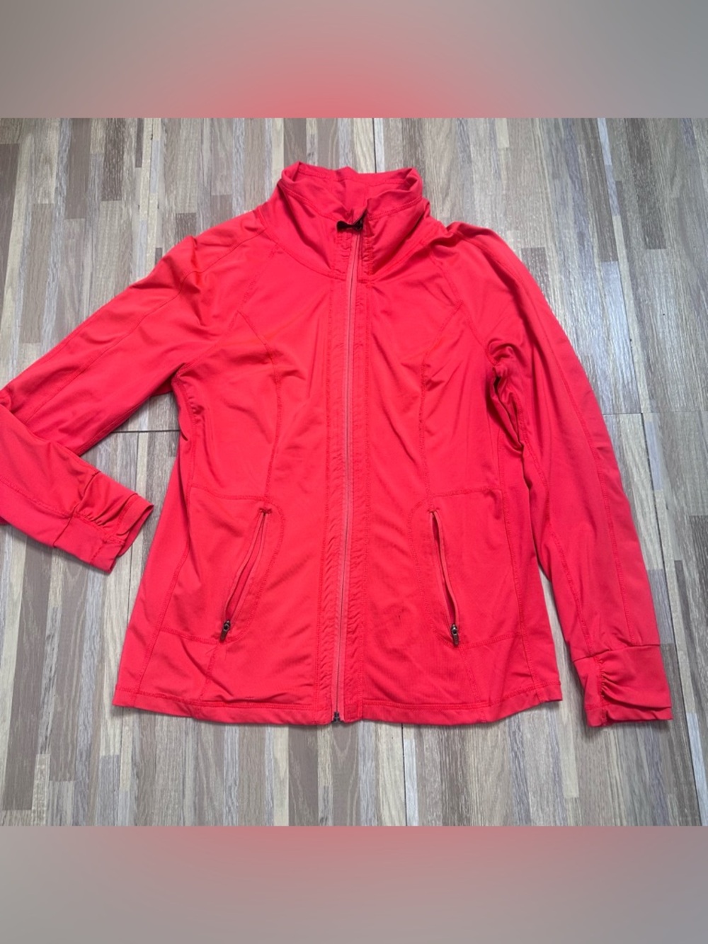 Tangerine Women’s Lightweight Melon Zip-Up Athletic Jacket Size Medium